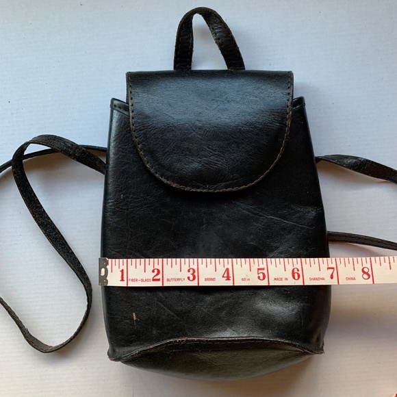 Vintage Unbranded Hardshell Leather Mini Backpack in Black - Picture 9 of 9